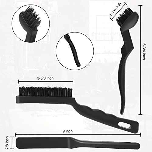 Wire Brushes Pack of 6. for Cleaning Welding Slag, Rust and Dust. 9" and 6-3/4" Brass, Nylon, Stainless Steel Brushes with Rigid Handle