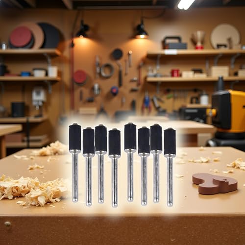 12 Pcs 1/4 Inch Rubber Mandrel Sand Drum Holder Sanding Drum Rubber Bands with 1/8 Inch Shank for Sanding Drum Holder Sleeve Rotary Tool