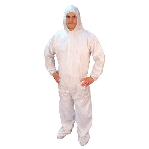 Buffalo Industries (68443) 3-layer Lead Abatement Disposable Coverall, Size XXL, Pack of 1, Attached Hood and Booties, Zippered Front with Flap, Elastic Wrists, Ankles and Waist, Front, Back Pockets