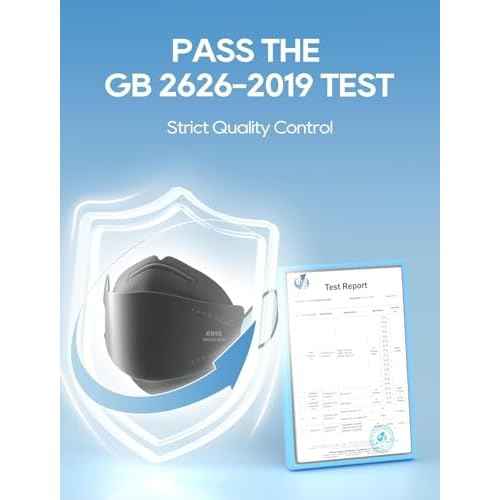 Funight KN95 Face Masks 50 Pack for Adults, Breathable and Comfortable KN95 Mask with Elastic Ear Loop, Filter Efficiency¡Ã95%, Black