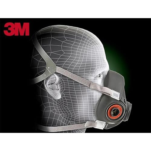 3M 6300 Large Face Piece For 6000 Series, Black/Grey