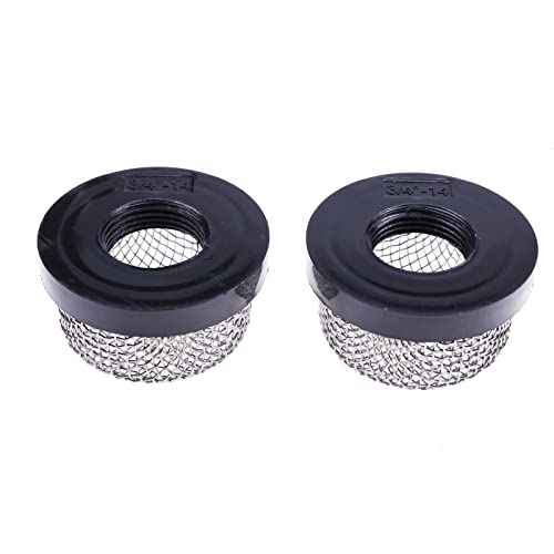 ZTUOAUMA 2X Stainless Steel Wire Mesh Screen Strainers Aerator Strainers 89621 Compatible with Aerator Pump Livewell Pump and Baitwell 3/4" - 14 Female Thread