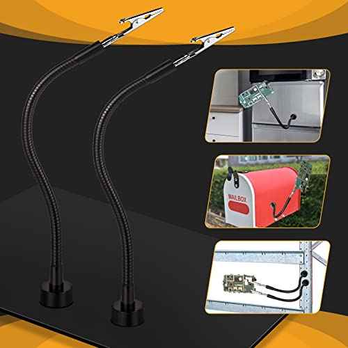 2 Pieces Magnetic Helping Hands Soldering, Soldering Helping Hand with Flexible Gooseneck Metal Arms with Adjustable Alligator Clips
