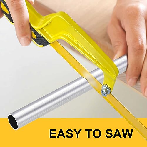Mini Hacksaw for Metal Cutting ? Compact Bimetal Blade Saw with Ergonomic Handle ? Small Hack Saw for Steel, Copper, Aluminum & DIY Projects