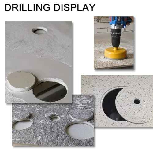 Diamond Hole Saw for Glass Ceramic Tile Granite Marble Porcelain Brick Stone, Diamond Core Drill Bits, Triangle Shank, 1 Inch 1PC