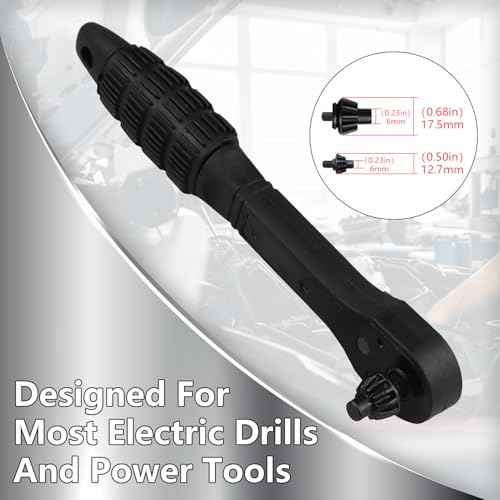 3-in-1 Ratchet Drill Chuck Key Wrench,Mini Ratchet Drills Chuck Spanner,Drill Chuck Ratchet Spanner, Universal Key Replacement Tool for Drill,Compatible with Electric and Power Tools