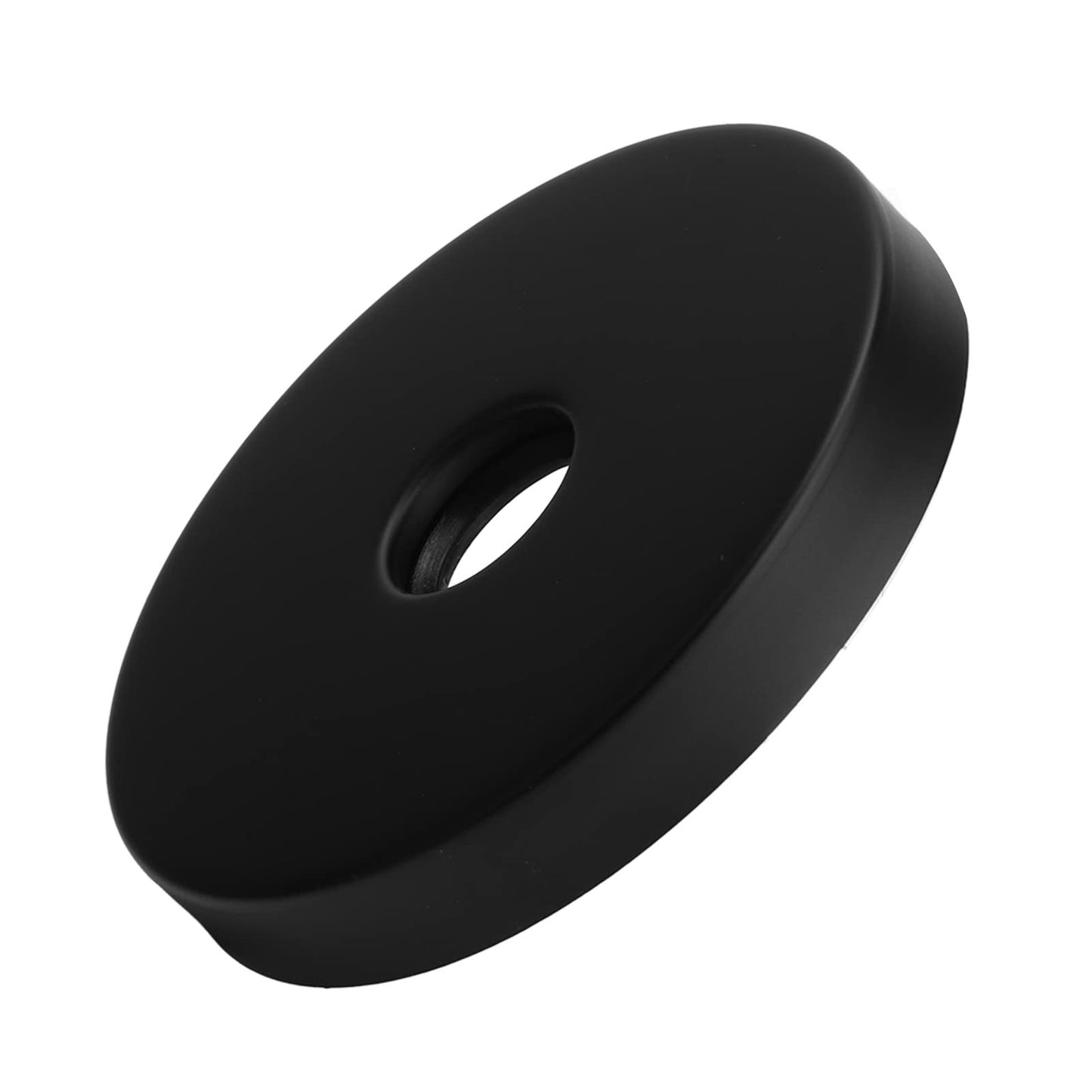 Circle Shower Arm Escutcheon Plate, Modernizing Bathroom Modern Shower Arm Flange Stainless Steel Durable Large Diameter Decorative for Replacement (Black)