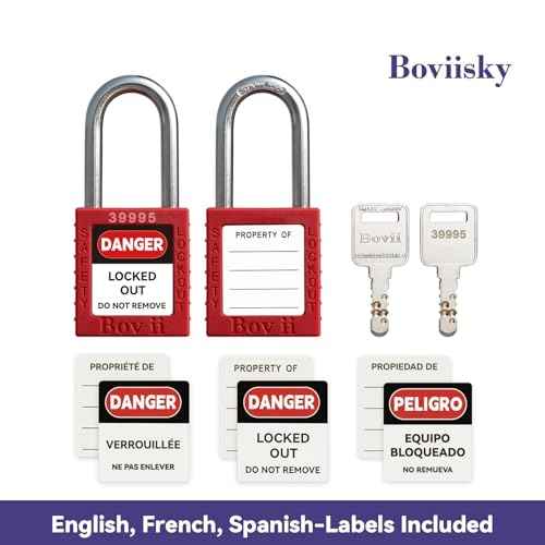 Lockout Tagout Locks- 2 Red Loto Locks,Lockout Tagout Keyed Different,2 Keys Per Lock,OSHA Compliant Lock Out Tag Out Safety Padlocks
