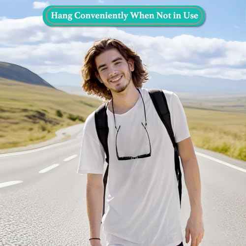 Extra Long Glasses Strap String with Secure Grip for Thick & Thin Arms - Holder around neck for Reading glasses