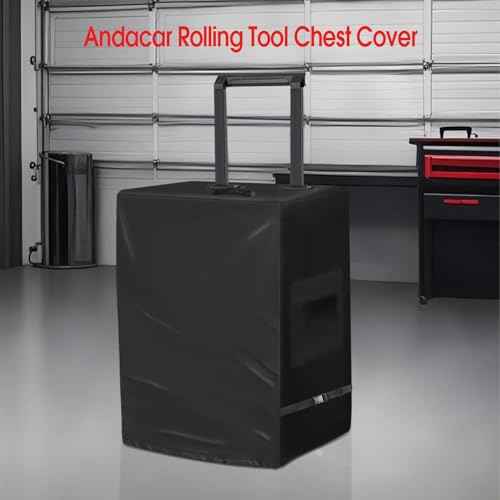 Tool Box Cover for DEWALT tool box with wheels, 600D Rolling Tool Box Organizer Cover Waterproof Tool Chest Cover, 21.6 x 17.7 x 39 In, Cover Only