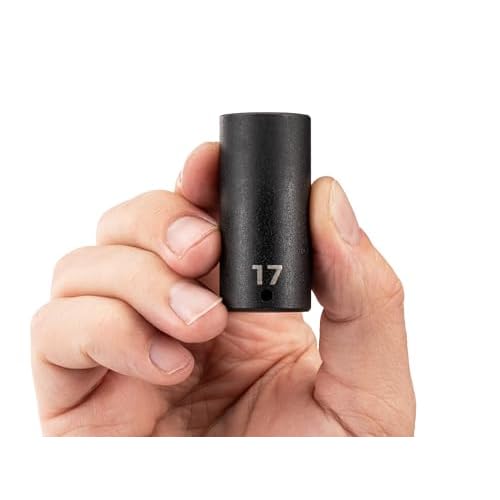 TEKTON 1/4 Inch Drive x 17 mm Deep 12-Point Impact Socket | SID03317