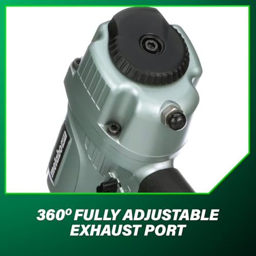 Metabo HPT Finish Nailer with Air Duster, Pro-Preferred Pneumatic Power Nailer for Crown Moldings, Base Moldings, and More, Selective Actuation, 15 Gauge Angled, 1-1/4″ to 2-1/2″ Finish Nails, NT65MA4