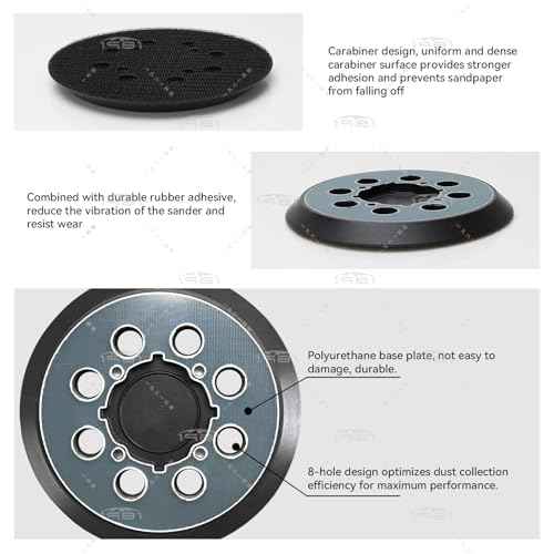 Sander Pads, 2 Pack 5" 8 Hole Hook and Loop Orbital Sander Pad Replacement for DWE6420,DWE6421 6421K DWE6423 6423K DCW210B (4 Screw Holes Sanding Part for DWE64233 & N329079)