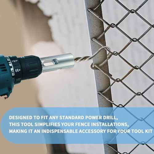 9 Gauge Twist Ties Tool Stainless Steel Twist Ties Drill Truck Tool Fence Wire Twisting Tools for Chain Link Fence Wire Making