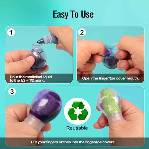Waterproof Toe & Finger Cover ? Durable Shower Sleeves for Bathing, Pedicures, Manicures, Nail Care ? Comfort-Fit Waterproof Sleeves for Toes & Fingers(4 Large)
