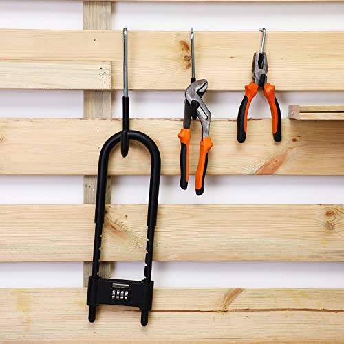 Hotop 18 Pcs Rafter Hanger Heavy Duty Large S Hooks Rafter Hanger for Garage Ladder Bike Fence Storage Organizer S Shaped Hooks(Black)
