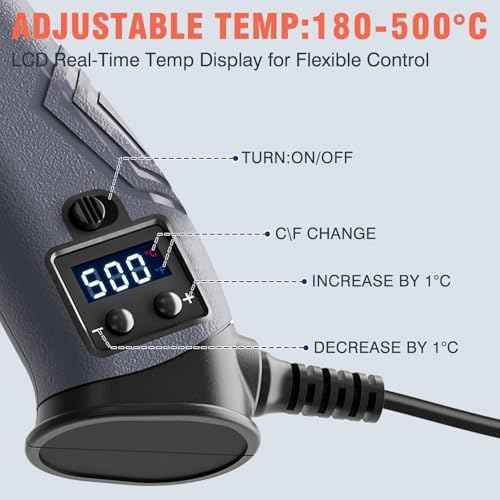 Soldering Iron Kit, Auto Feed Soldering Gun with LCD Display and ¡¾1¡ÆC Precision Temp Control, 8-in-1 Set with Wire, Pump, Tip Cleaner, 5 Tips for Electronics Repair DIY, PCB, SMD