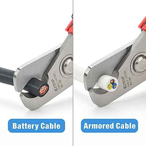 iCrimp Wire Cutter, Shear Cut, Electrician's Cable Cutting Pliers Up to 3 Gauge Wires, Compact Style