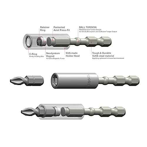 VESSEL Impact-Ball Torsion Bit Holder 1PC H1/4"X150 (6") IBHBM150P1