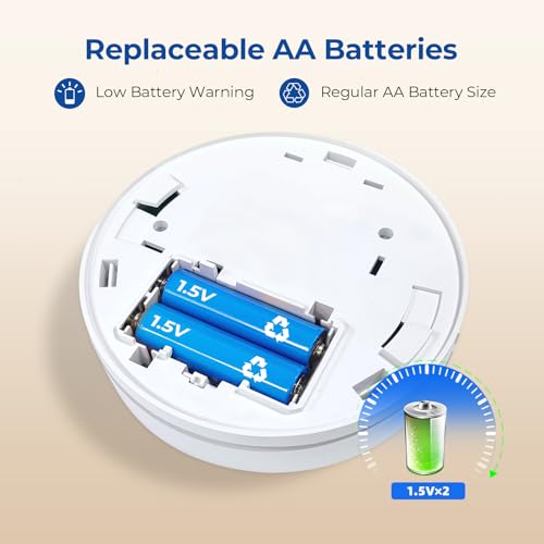 Carbon Monoxide Detector for Home,Battery Powered CO Alarms with Digital Display, CO Detectors with Test &Mute Button,10 Year Sensor Life Alarm,PG-C02,3 PCS