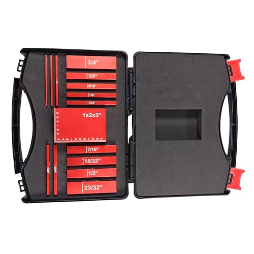 HFS Setup Blocks Height Gauge Set 15pcs Aluminum for Table Saw – Inch