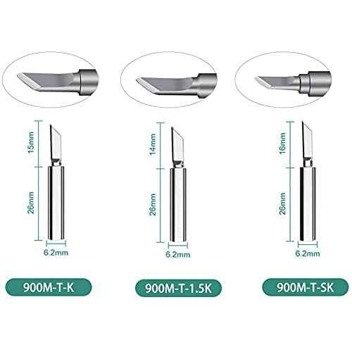 17pcs 900M-T Soldering Iron Tips for Hakko/Radio Shack/TENMA/ATTEN/Quick/Aoyue/Yihua Solder Station