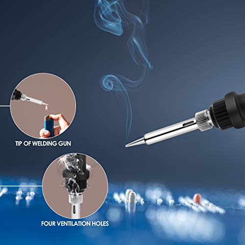 Soldering Iron Kit, Jewelry Soldering Iron 60W - Upgraded AdjustableTemperature Welding Tools,Soldering Gun Solder Wire,Wire Cutter,Soldering Iron Stand, Desoldering Pump, Heat ShrinkTubing 127pcs