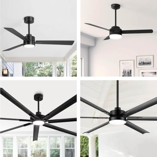 FEHEED 12-Inch Black Ceiling Fan Downrod, 1 ft Unthreaded Extension Rod