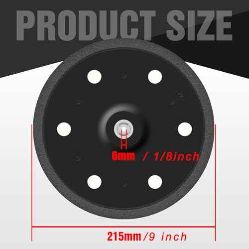 Awutzut 9 Inch 6 Holes Drywall Sander Pad Hook and Loop Backing Pad