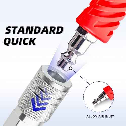 High-Power Air Blow Gun Industrial & Household Dual-Purpose Air Duster Rubber Guard Nozzle Compressor Dust Cleaning Tool Car Detailing Cleaning Tool