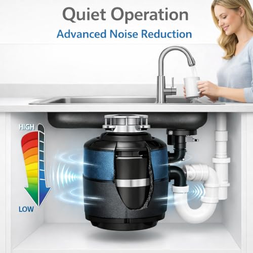 InSinkErator QCB-AM Antimicrobial Quiet Collar Sink Baffle - Replacement Splash Guard for Garbage Disposals