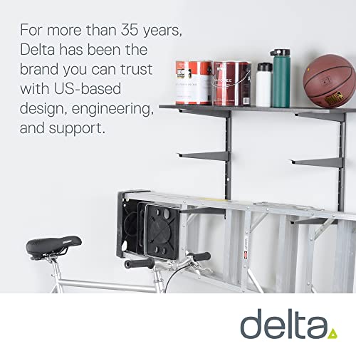 Heavy Duty Wood and Lumber Storage Rack by Delta Cycle, Holds Up to 480 lbs - Easy to Install Mounted Rack with Steel Construction for Indoor & Outdoor Storage Solution for Garage, Basement & Pantry