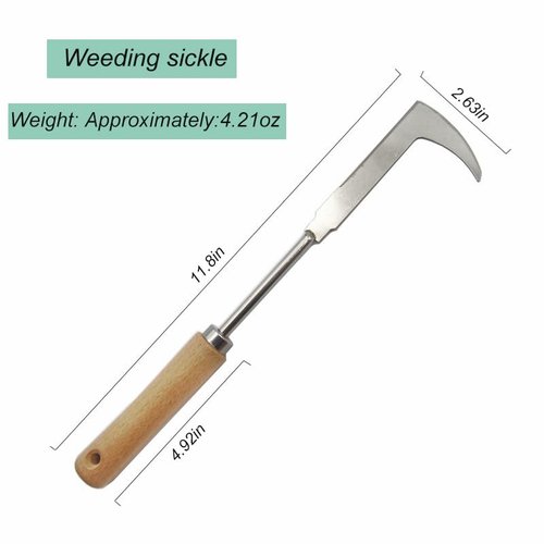 1 pc Stainless Steel Weeding Tool with Ergonomic Wooden Handle-efficient Removal of Brick Cracks and Stone Cracks, Outdoor Garden Maintenance.