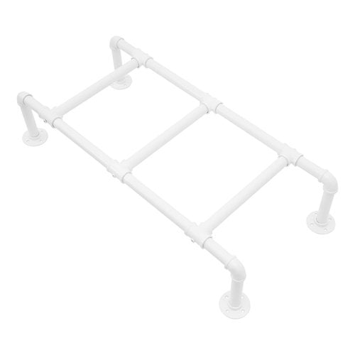 Wall/Floor-Mounted Bunk Bed Ladder, Basement Window Well Egress Ladder, Metal Step Ladder for RV Attic Library (White, 3 Steps)