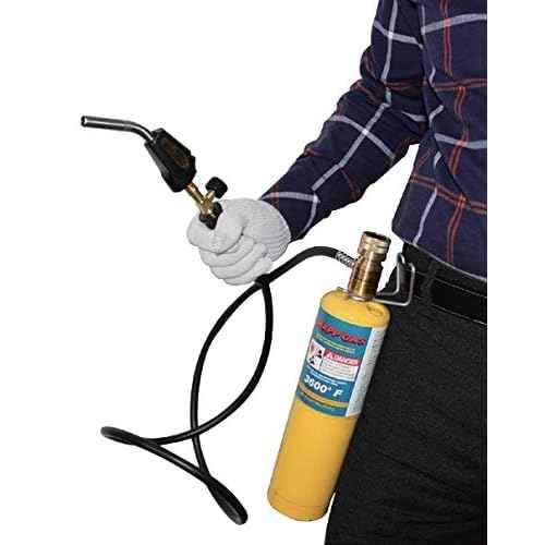 Propane Torch Hand Hose, Mapp Gas Torch,Welding Torch,Hose Length 1.5M/60"Maximum Operating Temperature 1900¡É/3600¢µ-with Hook (Quick ignition with valve Style)