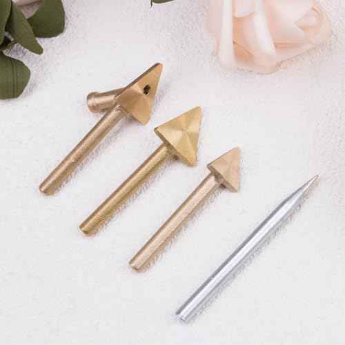 4Pcs Professional Plastic Welder Replacement Tips Copper Head Soldering Iron Tips for Leather Shoe Repairs Welder Accessories for Smooth Car Bumper Repair