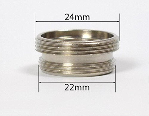 Weirun Kitchen & Bathroom Sink Faucet Water Filter Diverter Valve 1/4" Tubing Adapter M22 x M24 Chrome