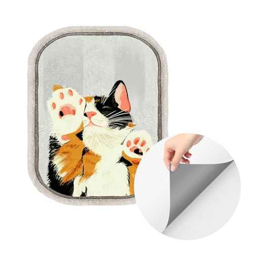 Cat Wall Sticker 15.7x19.6in Trapped Cat in The Window Peel and Stick Wall Decal for Kids Room Funny Vinyl Animal DIY Wall Art Decor for Kids, Cats Lover, Bedroom, Living Room