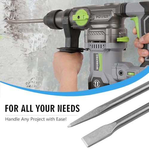 SDS Plus Rotary Hammer Drill Bit and Chisel Set, 5-Piece Set, Concrete Drill Bits 6mm/8mm/10mm, Length 145mm SDS Plus Masonry Drill Bit Set, Suitable for Concrete, Brick, Cement, and Masonry Work