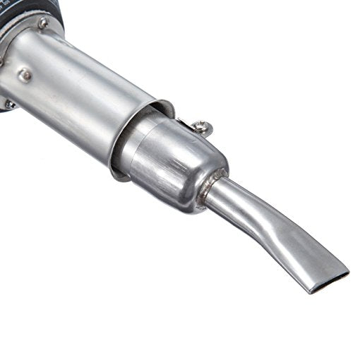 20mm+40mm Flat Wide Mouth Tubular Welding Nozzle Replacement for Vinyl PVC Plastic Hot Air Welder Heat Gun, Stainless Steel Heat Resisting