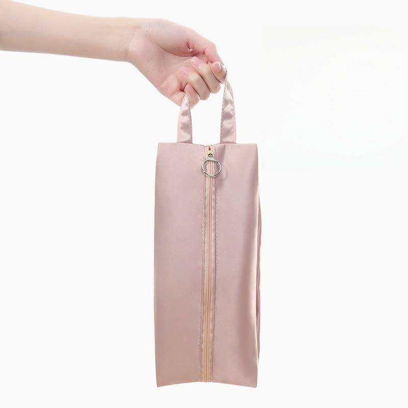 1PC Travel underwear storage bag - durable nylon multi-layer storage bag, suitable for bras, panties, socks, and shirts, Light Pink