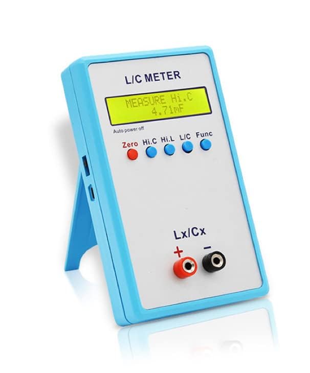 Inductor Capacitor Tester, High Precision Handheld LC Meter, Inductive Capacitance Meter Kit, 1pF-100mF, 1uH-100H (LC200A)