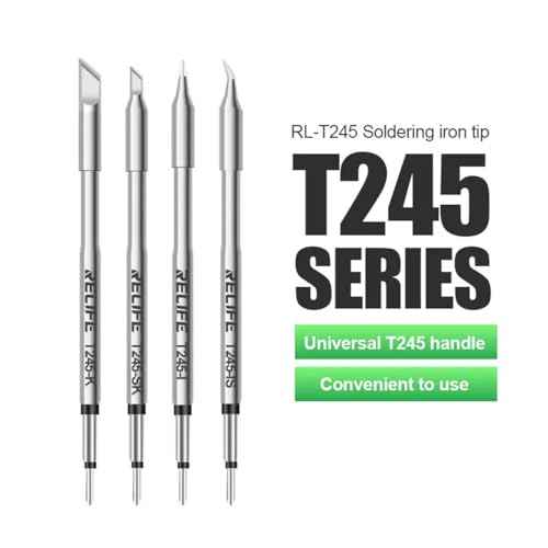 RELIFE RL-T245 Tips Universal C245 Soldering Iron Tip Compatible For Xsoldering T245 Soldering Station GVM T245 Hand