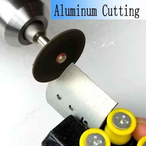 Luo ke 40 Pcs Resin Cut Off Discs - 1-1/2'' Fiberglass Reinforced Cutting Wheel Discs with 5 Pcs Mandrel fits Rotary Tools for Cutting Metal, Thin Steel, Aluminum