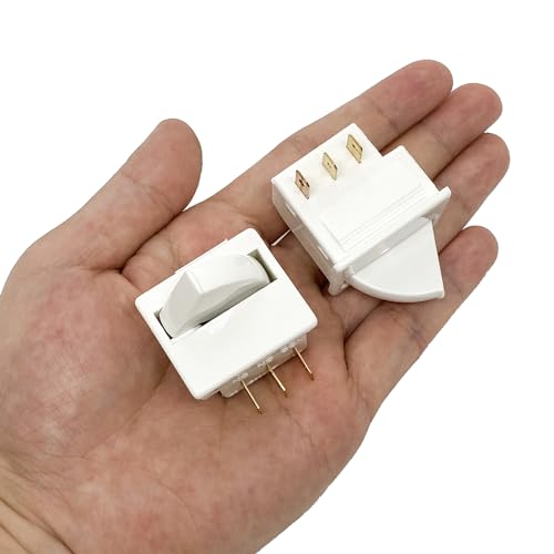 Refrigerator Door Light Switch 3-Pin Momentary 2pcs for Whirlpool GE Kenmore