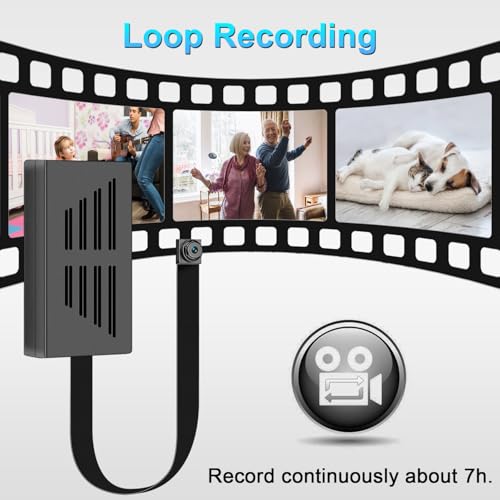 64GB Mini Video Cameras 1080P Portable Nanny Video Loop Recorder with Motion Detection Security Cameras for Outdoor Home Office Security(No WiFi Function)