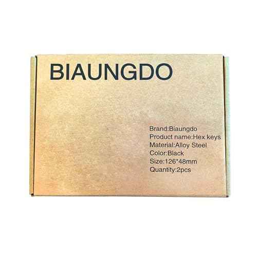 Biaungdo 2 Pcs Black 12mm Hex Key Wrench, Small Allen key Wrench, L Shaped Hexagon Hex Key Spanner Set Hexagon Head Replacement Repairing Tool for Repairing Bike, Furniture