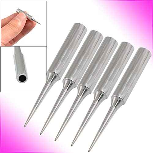 FEITA 900M-T Soldering Tips 0.8mm Point Solder Iron Replacement Tip Accessories Kit for Electronics 936 Soldering Station Tools (LI 5Pcs)