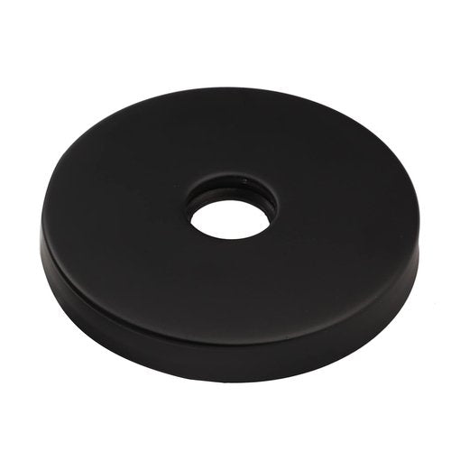 Circle Shower Arm Escutcheon Plate, Modernizing Bathroom Modern Shower Arm Flange Stainless Steel Durable Large Diameter Decorative for Replacement (Black)