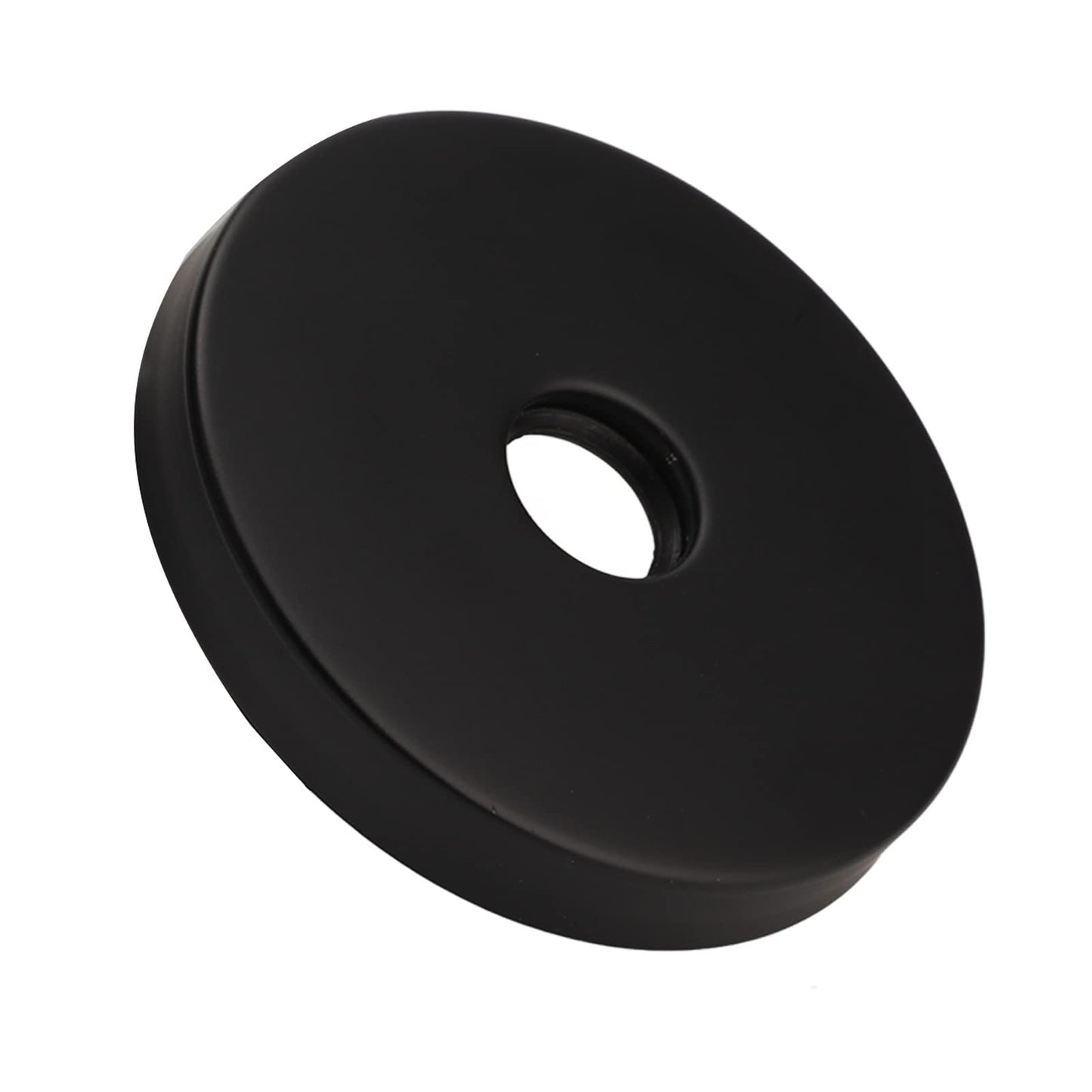 Circle Shower Arm Escutcheon Plate, Modernizing Bathroom Modern Shower Arm Flange Stainless Steel Durable Large Diameter Decorative for Replacement (Black)